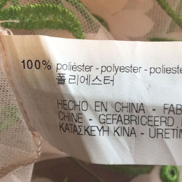 Zara blush sheer tulle mesh floral embroidered top - Picture 14 of 14